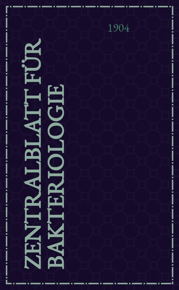 Zentralblatt f&uuml;r Bakteriologie : Med. microbiology, virology, parasitology, infectious diseases. Bd.37, H.2