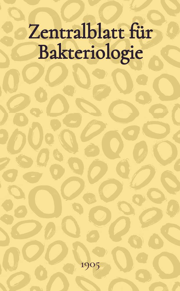 Zentralblatt für Bakteriologie : Med. microbiology, virology, parasitology, infectious diseases. Bd.39, H.2