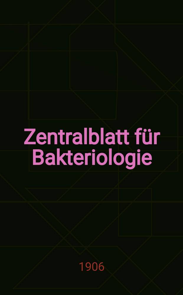 Zentralblatt f&uuml;r Bakteriologie : Med. microbiology, virology, parasitology, infectious diseases. Bd.41, H.1