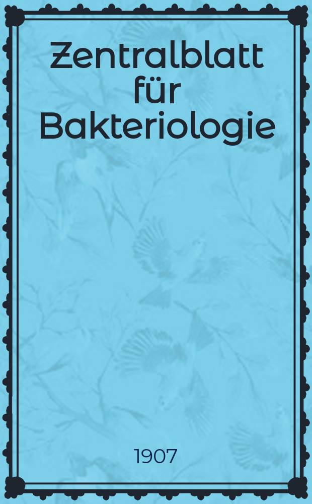 Zentralblatt für Bakteriologie : Med. microbiology, virology, parasitology, infectious diseases. Bd.44, H.6