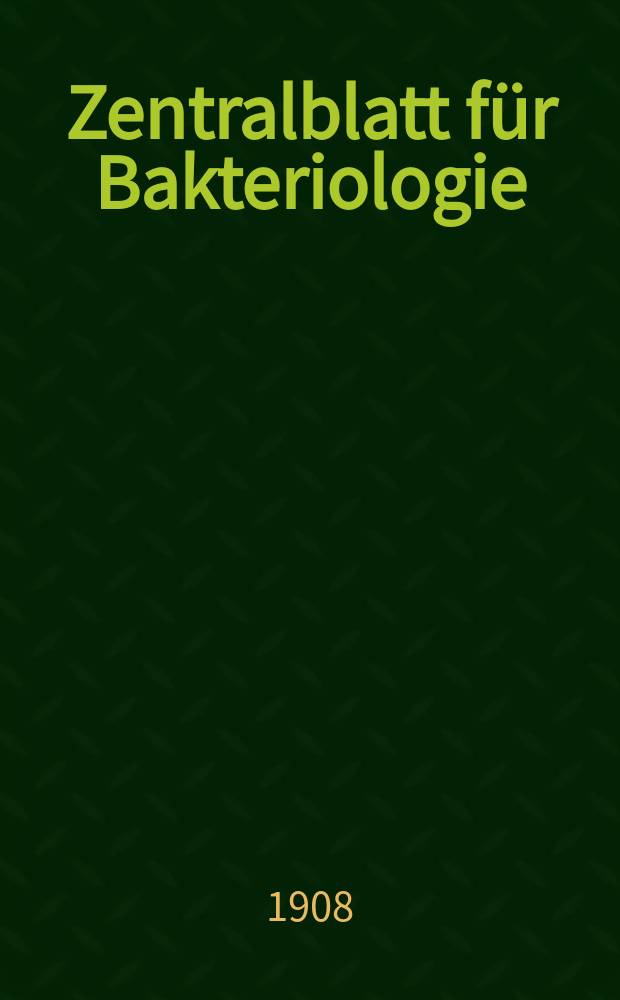 Zentralblatt für Bakteriologie : Med. microbiology, virology, parasitology, infectious diseases. Bd.45, H.3