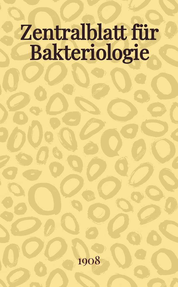 Zentralblatt für Bakteriologie : Med. microbiology, virology, parasitology, infectious diseases. Bd.46, H.6