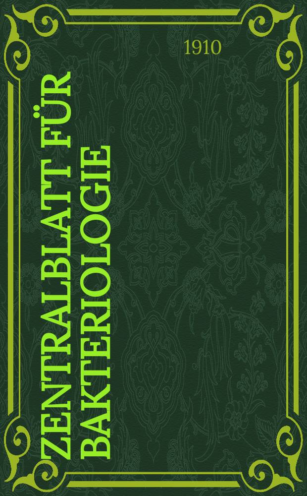 Zentralblatt für Bakteriologie : Med. microbiology, virology, parasitology, infectious diseases. Bd.56, H.1