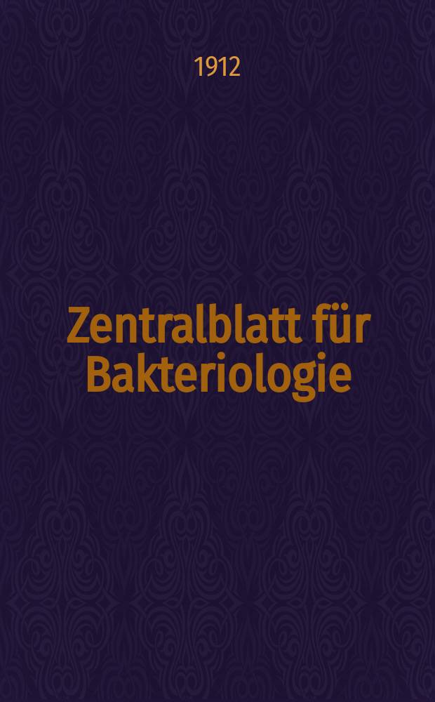 Zentralblatt für Bakteriologie : Med. microbiology, virology, parasitology, infectious diseases. Bd.63, H.2