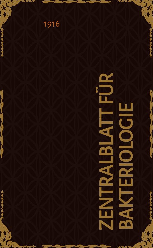 Zentralblatt für Bakteriologie : Med. microbiology, virology, parasitology, infectious diseases. Bd.78, H.6