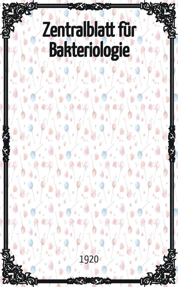 Zentralblatt für Bakteriologie : Med. microbiology, virology, parasitology, infectious diseases. Bd.84, H.1