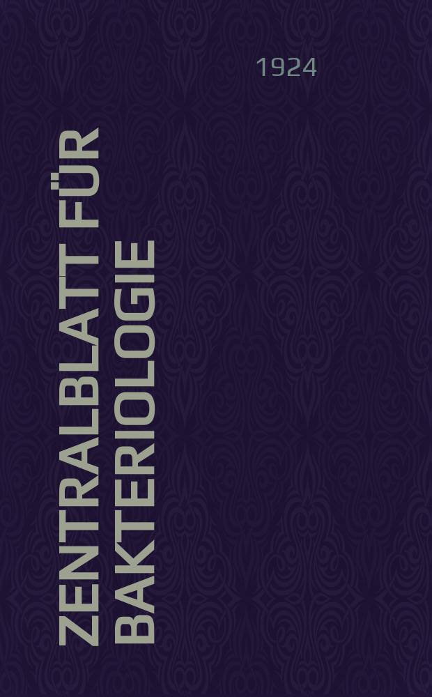 Zentralblatt für Bakteriologie : Med. microbiology, virology, parasitology, infectious diseases. Bd.92, H.6