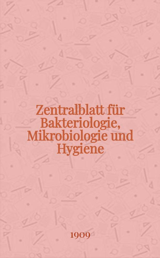 Zentralblatt für Bakteriologie, Mikrobiologie und Hygiene : Med. Mikrobiologie, Parasitologie, Hygiene, präventive Medizin. Bd.44, №3