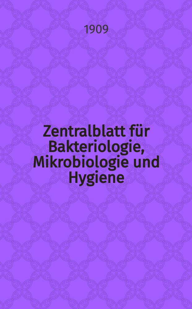 Zentralblatt für Bakteriologie, Mikrobiologie und Hygiene : Med. Mikrobiologie, Parasitologie, Hygiene, präventive Medizin. Bd.44, №16