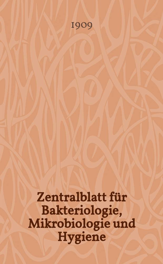Zentralblatt für Bakteriologie, Mikrobiologie und Hygiene : Med. Mikrobiologie, Parasitologie, Hygiene, präventive Medizin. Bd.44, №21