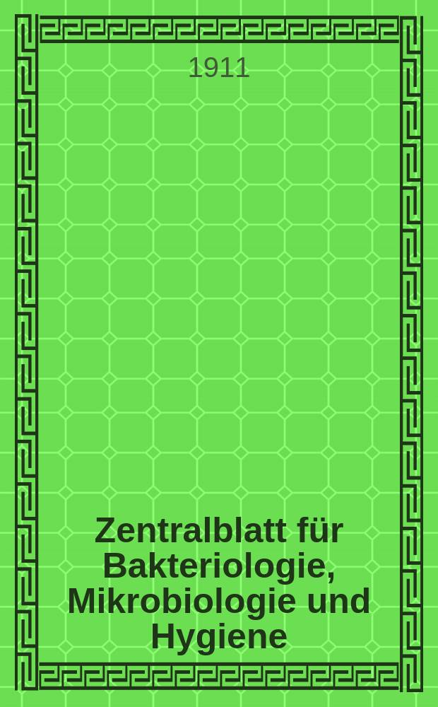 Zentralblatt für Bakteriologie, Mikrobiologie und Hygiene : Med. Mikrobiologie, Parasitologie, Hygiene, präventive Medizin. Bd.50, №12