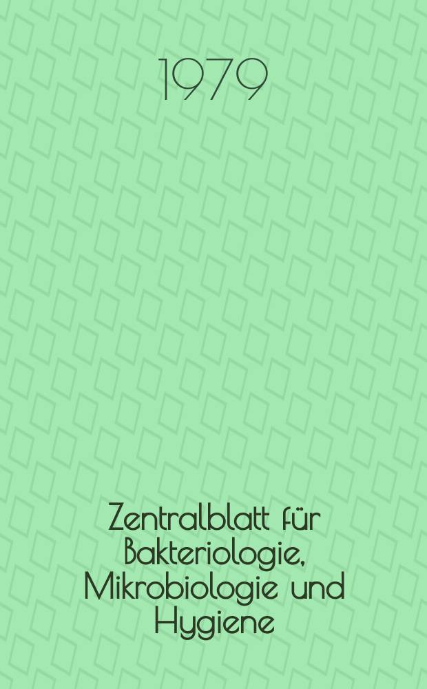 Zentralblatt für Bakteriologie, Mikrobiologie und Hygiene : Med. Mikrobiologie, Parasitologie, Hygiene, präventive Medizin. Vol.260, №7 : Указатель