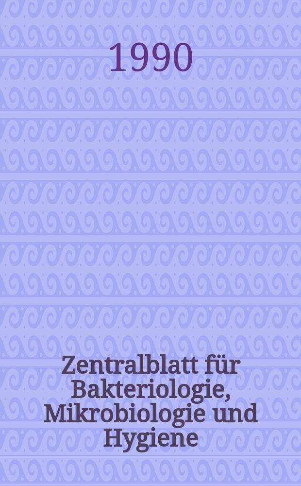 Zentralblatt für Bakteriologie, Mikrobiologie und Hygiene : Med. Mikrobiologie, Parasitologie, Hygiene, präventive Medizin. Vol.313, №7 : Указатель