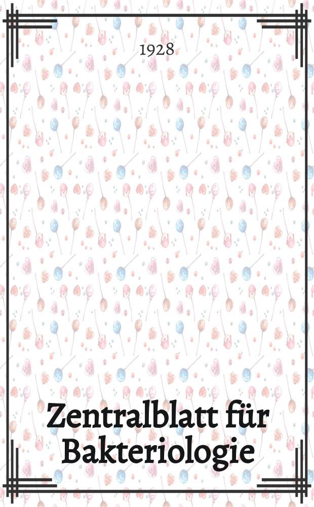 Zentralblatt f&uuml;r Bakteriologie : Med. microbiology, virology, parasitology, infectious diseases. Bd.109, H.1/4