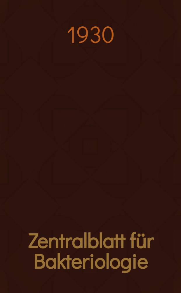 Zentralblatt f&uuml;r Bakteriologie : Med. microbiology, virology, parasitology, infectious diseases. Bd.117, H.4