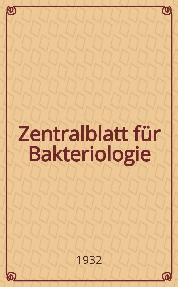 Zentralblatt für Bakteriologie : Med. microbiology, virology, parasitology, infectious diseases. Bd.125, H.4