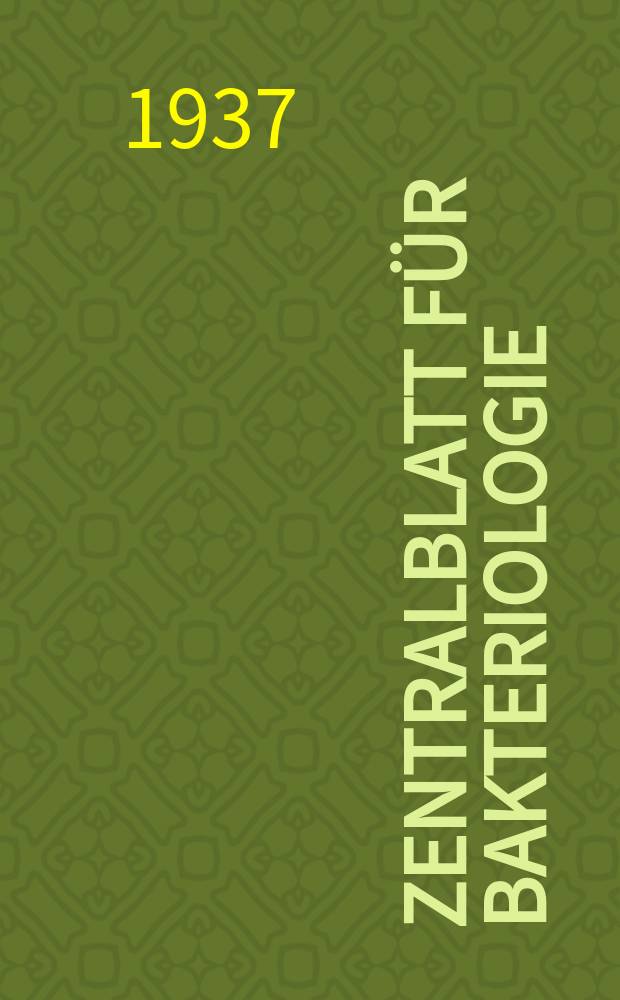 Zentralblatt für Bakteriologie : Med. microbiology, virology, parasitology, infectious diseases. Bd.138, H.5
