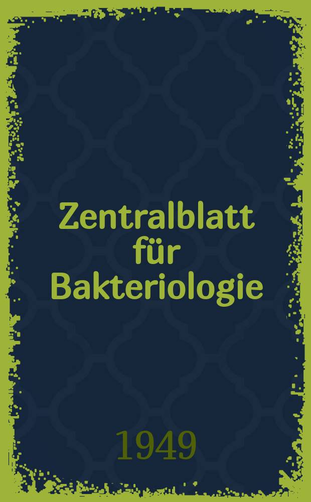 Zentralblatt für Bakteriologie : Med. microbiology, virology, parasitology, infectious diseases. Bd.154, H.8