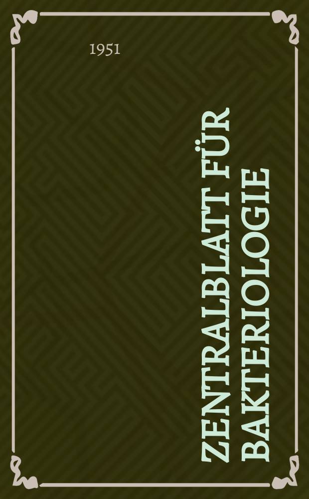 Zentralblatt für Bakteriologie : Med. microbiology, virology, parasitology, infectious diseases. Bd.157, H.5