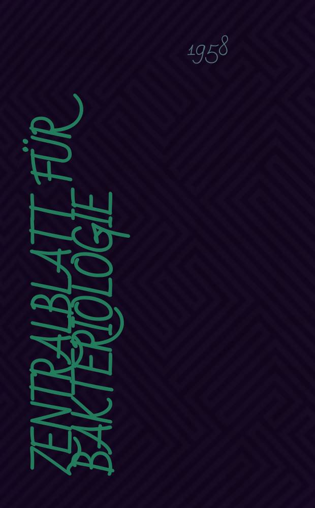 Zentralblatt f&uuml;r Bakteriologie : Med. microbiology, virology, parasitology, infectious diseases. Bd.173, H.1/2