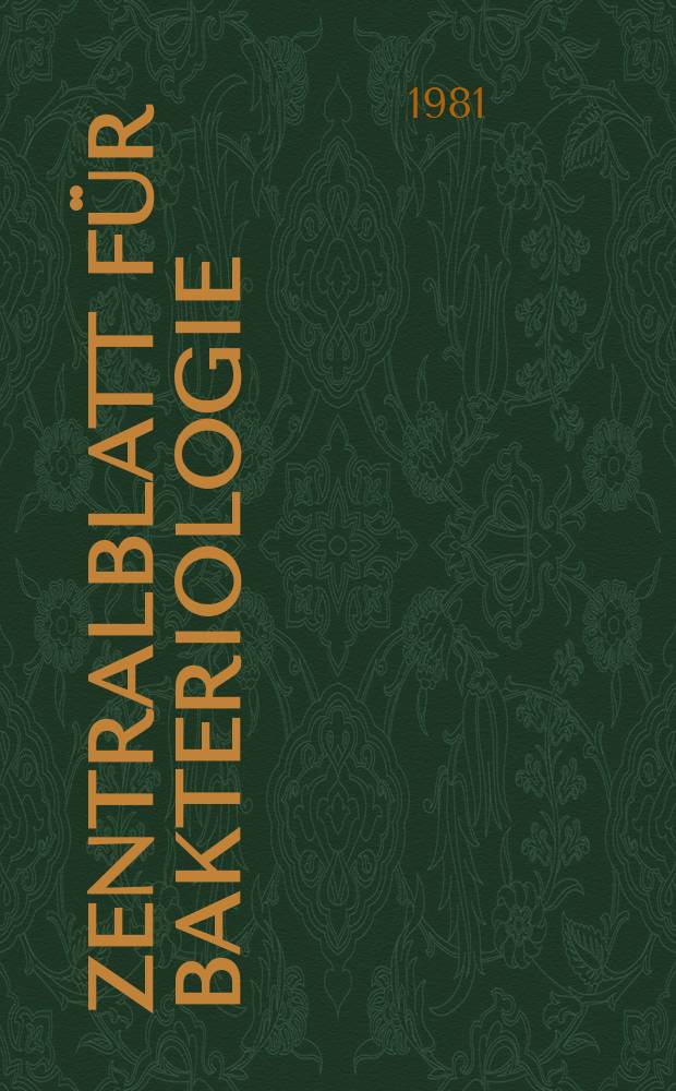 Zentralblatt für Bakteriologie : Med. microbiology, virology, parasitology, infectious diseases. Vol.249, №3