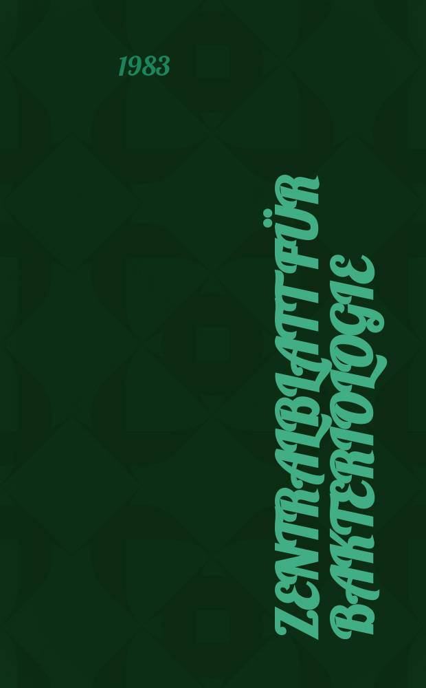Zentralblatt für Bakteriologie : Med. microbiology, virology, parasitology, infectious diseases. Vol.256, №1