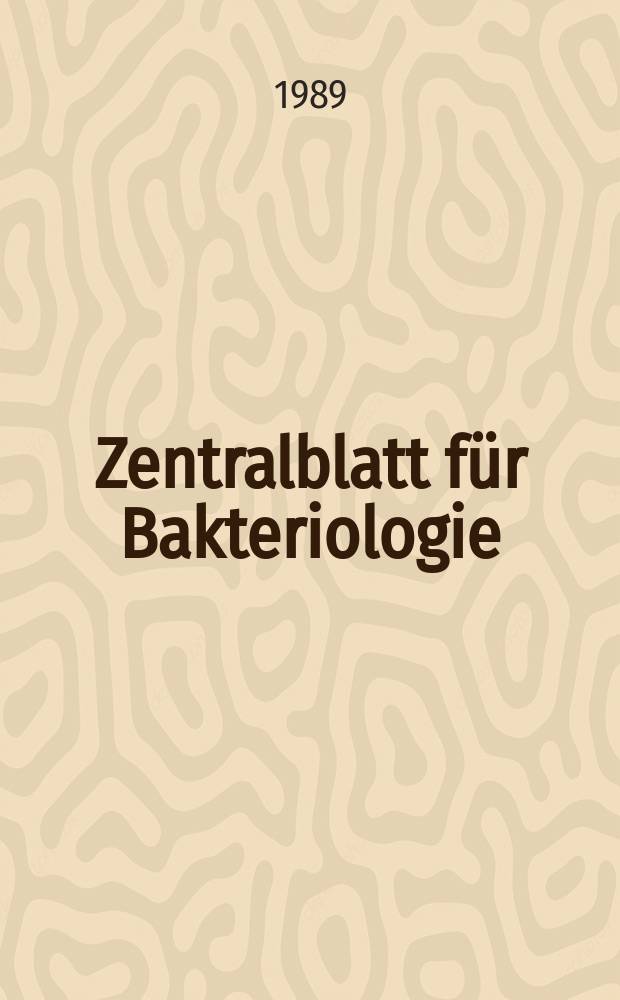 Zentralblatt für Bakteriologie : Med. microbiology, virology, parasitology, infectious diseases. Vol.271, №2
