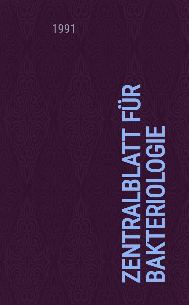 Zentralblatt für Bakteriologie : Med. microbiology, virology, parasitology, infectious diseases. Vol.275, №1