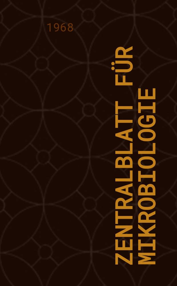 Zentralblatt für Mikrobiologie : Landwirtschaft, Technologie, Umweltschutz. Bd.122, H.8 : Reg.-H.