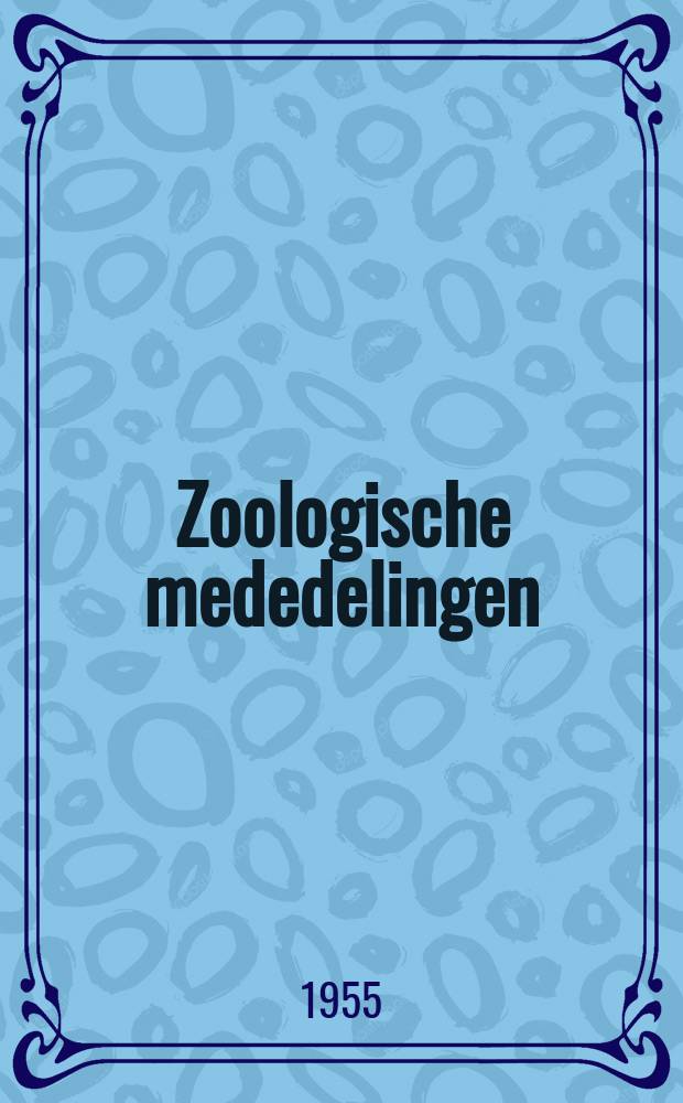 Zoologische mededelingen : Uitg. door het Rijksmuseum van natuurlijke historie te Leiden. Deel34, №1 : Parnassiana nova