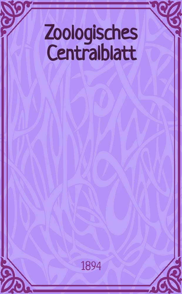 Zoologisches Centralblatt