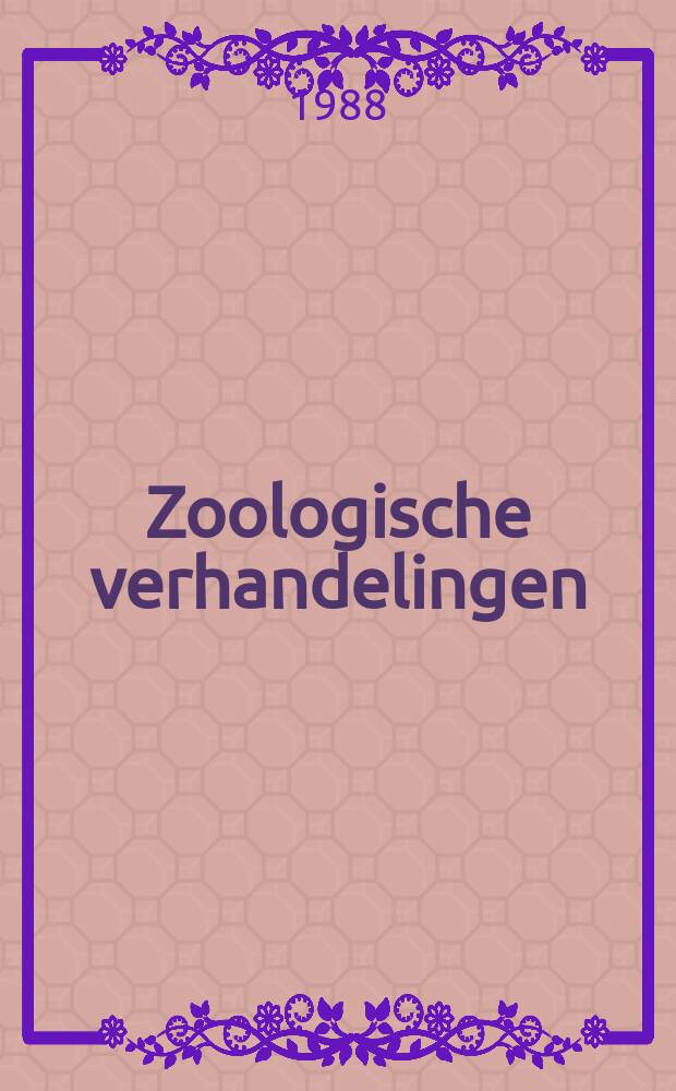 Zoologische verhandelingen : Uitg. door het Rijksmuseum van natuurlijke historie te Leiden. №244 : Revision of the species of the genus Euchromius ...