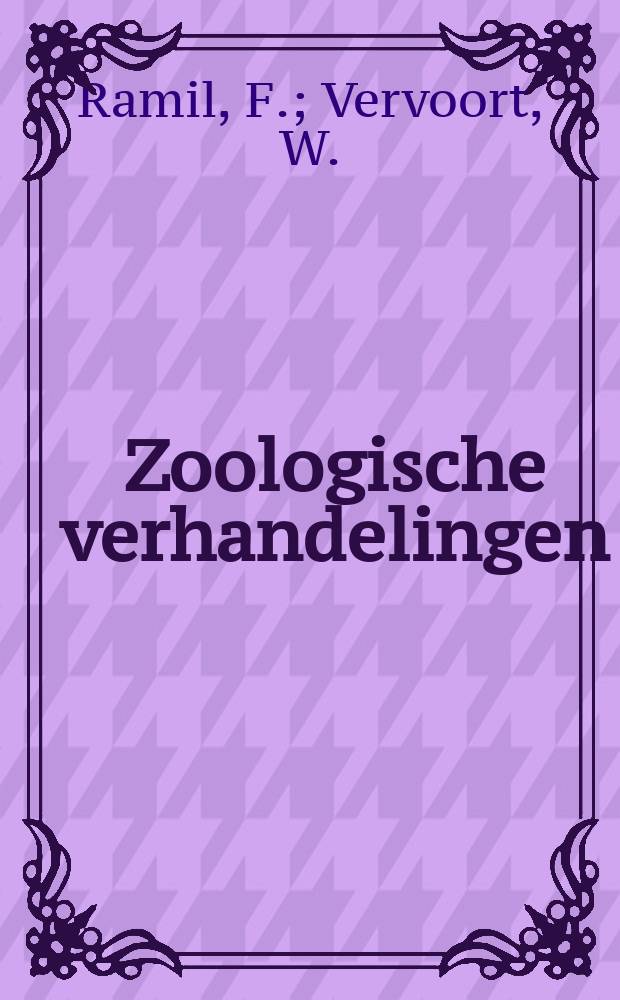 Zoologische verhandelingen : Uitg. door het Rijksmuseum van natuurlijke historie te Leiden : Report on the Hydroida collected ...