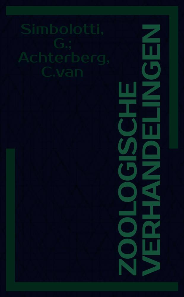 Zoologische verhandelingen : Uitg. door het Rijksmuseum van natuurlijke historie te Leiden : Revision of the Euagathis species ...