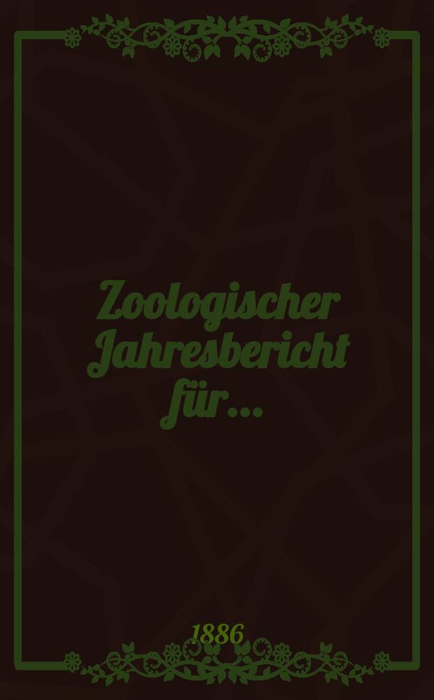 Zoologischer Jahresbericht für .. : Hrsg. von der Zoologischen Station zu Neapel. 1884, Abt.4 : Tunicata, Vertebrata
