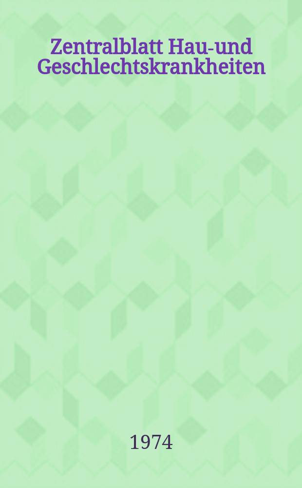 Zentralblatt Haut- und Geschlechtskrankheiten : Kongreßorgan der Dt. dermatologischen Ges. Referatenteil des Archives for dermatological research Archiv für dermatologische Forschung. Bd.131, H9 : Reg.-H.