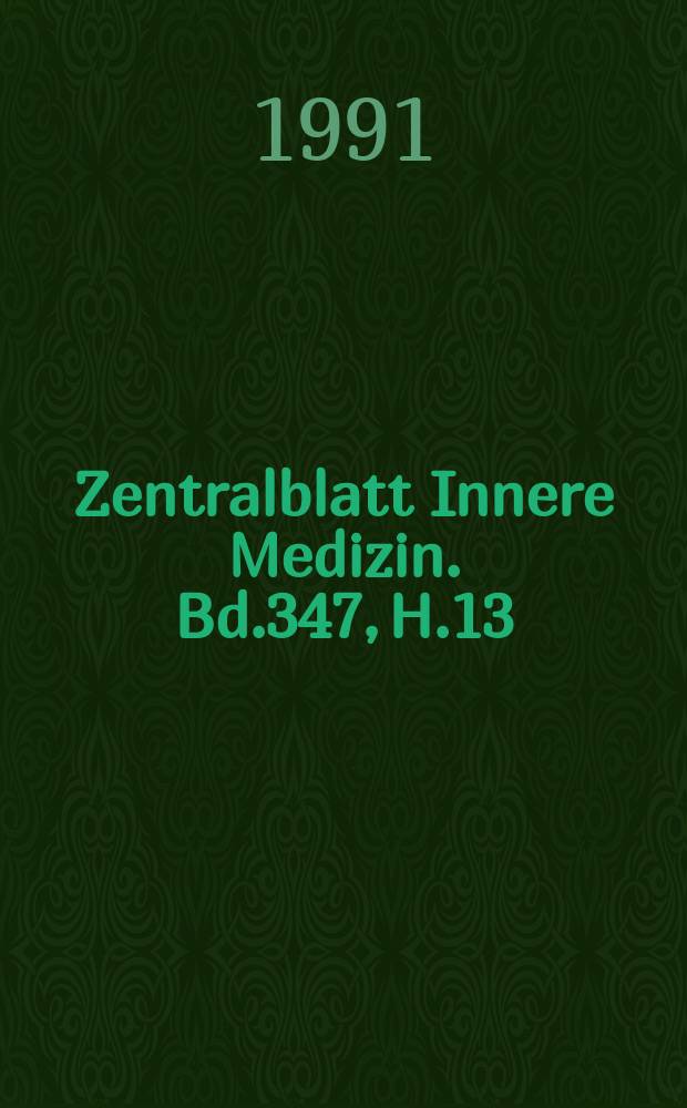 Zentralblatt Innere Medizin. Bd.347, H.13 : Reg.