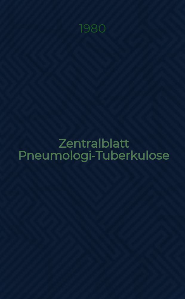 Zentralblatt Pneumologie- Tuberkulose : Offiz. Organ der Deutschen Ges. für innere Medizin. Bd.326, H.6 : Reg.
