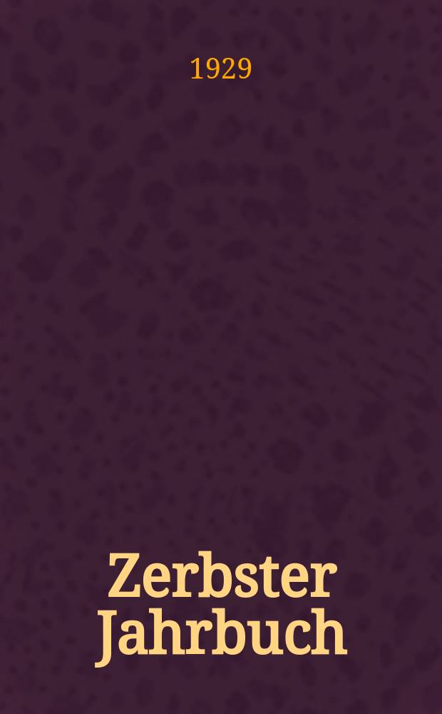 Zerbster Jahrbuch