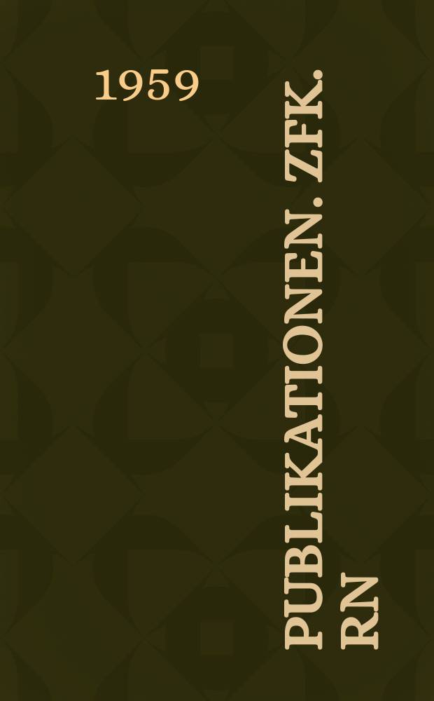 [Publikationen]. ZfK. RN