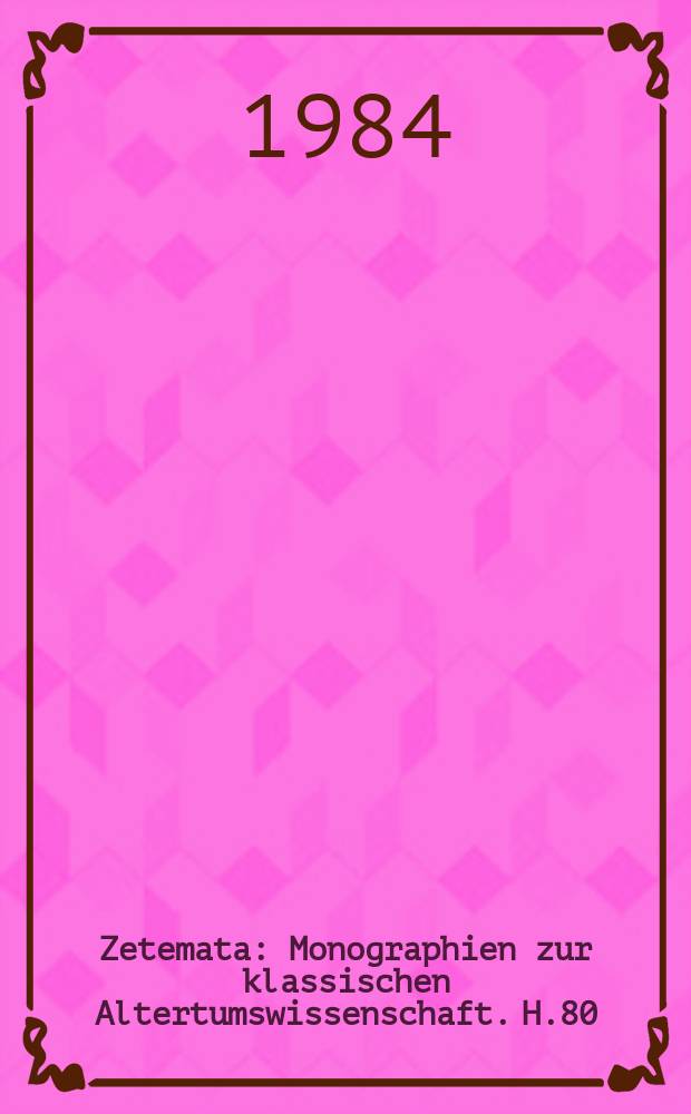 Zetemata : Monographien zur klassischen Altertumswissenschaft. H.80 : Historische und epische Tradition bei Silius Italicus