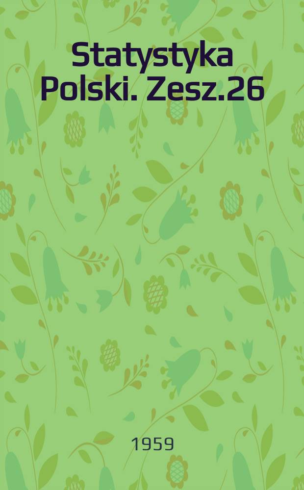 Statystyka Polski. Zesz.26
