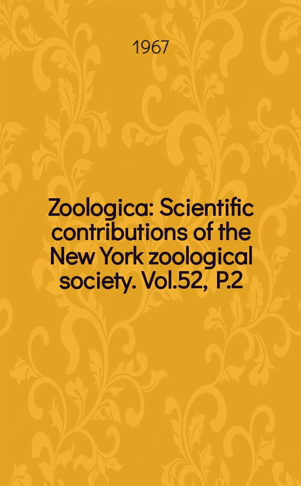 Zoologica : Scientific contributions of the New York zoological society. Vol.52, P.2 : On the survival value of fish school