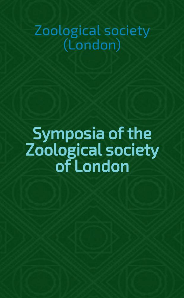Symposia of the Zoological society of London