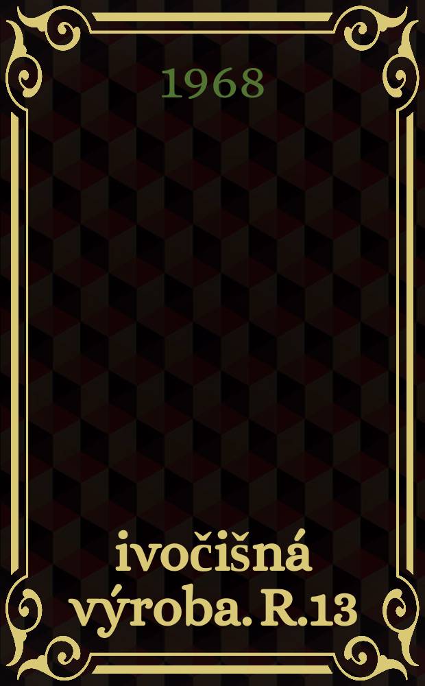 Živočišná výroba. R.13(41) 1968, Č.11/12