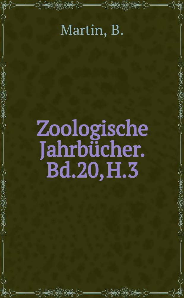 Zoologische Jahrbücher. Bd.20, H.3 : Die vergleichende Osteologie der Columbiformes