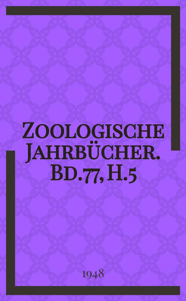 Zoologische Jahrbücher. Bd.77, H.5 : Biocönotische Untersuchungen an Wallhecken
