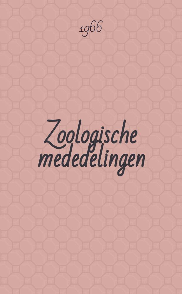 Zoologische mededelingen : Uitg. door het Rijksmuseum van natuurlijke historie te Leiden. Deel41, №7 : Contribution à l'étude des Euthyplociidae III (insectes éphéméroptères)