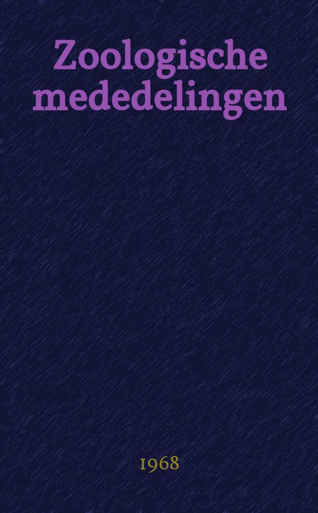 Zoologische mededelingen : Uitg. door het Rijksmuseum van natuurlijke historie te Leiden. Deel43, №3 : Rijksmuseum van natuurlijke historie Leiden