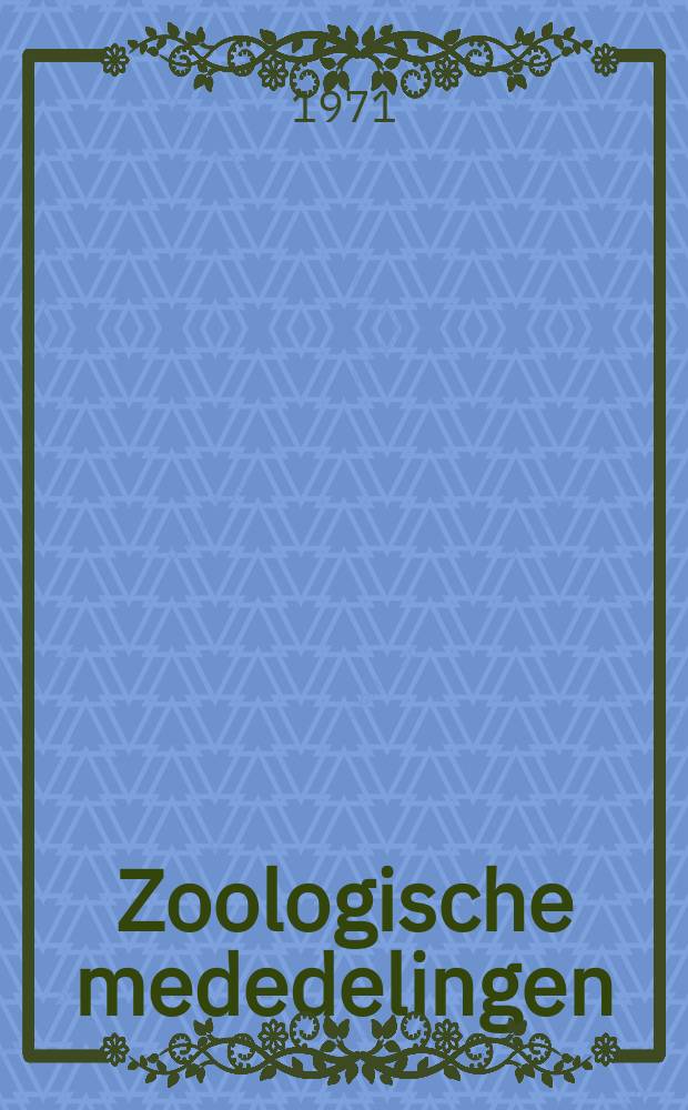 Zoologische mededelingen : Uitg. door het Rijksmuseum van natuurlijke historie te Leiden. Deel45, №6 : Parnassiana nova